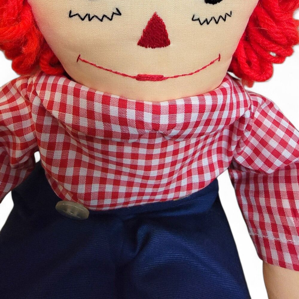 Vintage Raggedy Andy Doll Handmade Etc Etc By Marlene 20" VTG Collectible Retro - Picture 2 of 7